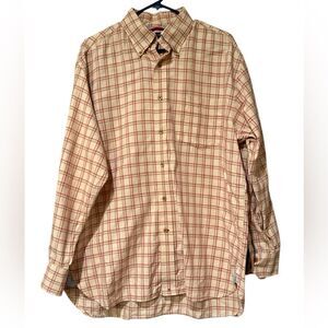 Tommy Hilfiger Plaid Long Sleeve Men’s Shirt Size Large